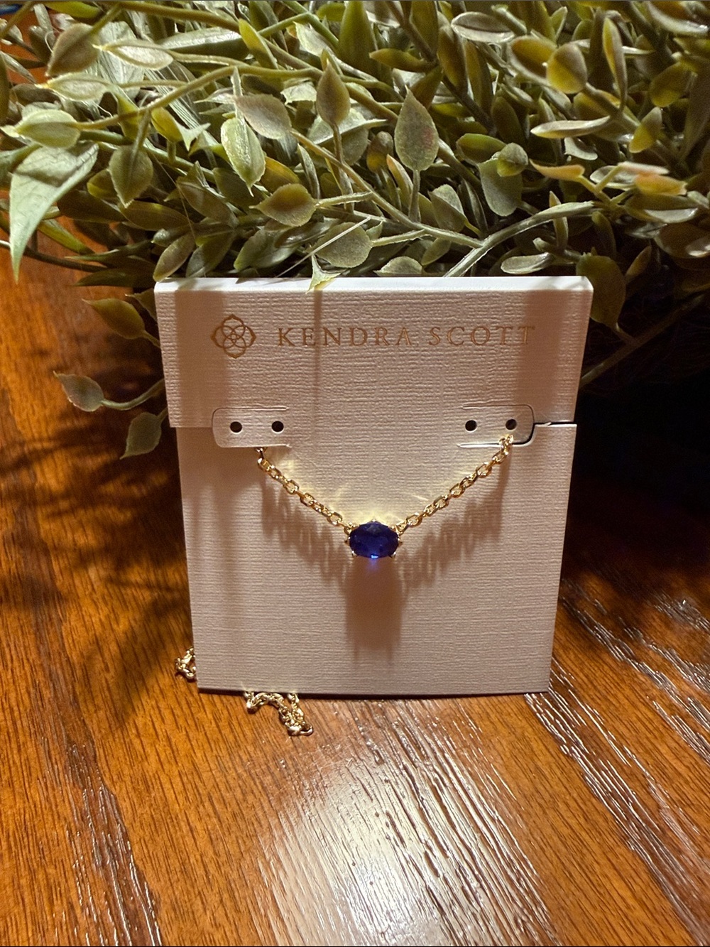 Kendra Scott Gold Necklace with Deep Blue Stone - Picture 4 of 4